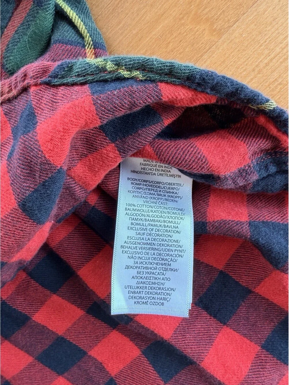 Polo Ralph Lauren Boys Flannel Shirt Red Plaid Boys XL 18-20 100% Cotton